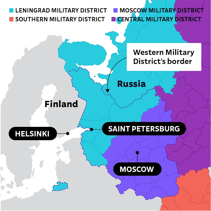 Russia's northern military districts. Image: Juha Rissanen / Yle