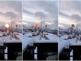 ground explosion during drone attack russia's ust-luga port leningrad oblast 4 2025 ust-luga-explosion ukraine's official explains how attacked yesterday enables military operations asian trade while serving political leverage against