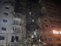 russian bomb strike kherson high-rise kills mother injures two children aftermath attack 19 2025 06addb02-c4e7-40e1-b6f3-e83bfcc09c9b also killed man injured three other civilians section ten-story building collapsed more high-rises were damaged