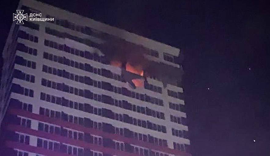 In Kyiv, debris from an intercepted Russian drone struck an unfinished high-rise building, causing a fire on the 23rd floor that emergency services quickly extinguished.