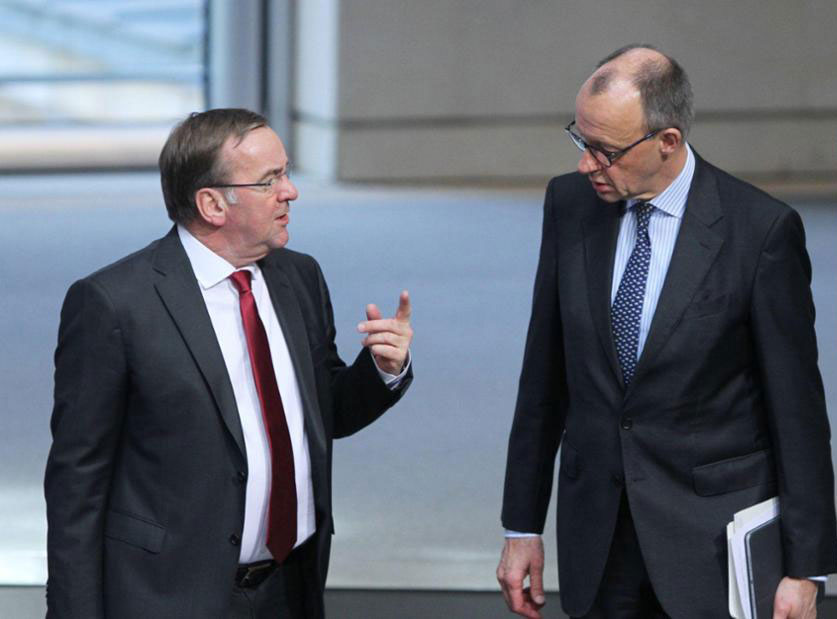 Boris Pistorius (left) and Friedrich Merz. Photo: Nachrichtenagentur dts/imago germany germany chancellor