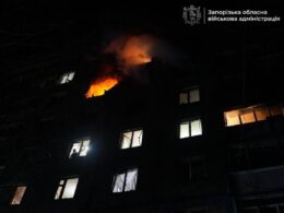 russian drones target kharkiv energy infrastructure injure five three regions fire zaporizhzhia apartment building after drone strike late 27 2025 5334775722016894483 russia launched 208 explosive overnight 27-28 targeting ukraine's civilian