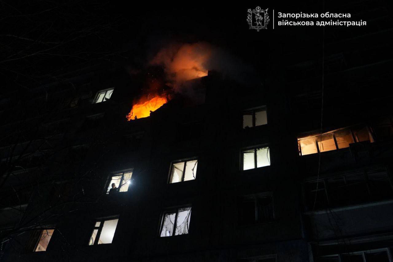 russian drones target kharkiv energy infrastructure injure five three regions fire zaporizhzhia apartment building after drone strike late 27 2025 5334775722016894483 russia launched 208 explosive overnight 27-28 targeting ukraine's civilian