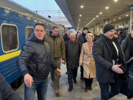 European Commission President Ursula von der Leyen and European Council President António Costa arrived to Kyiv on 24 February 2025, marking the third anniversary of Russia's full-scale invasion of Ukraine.