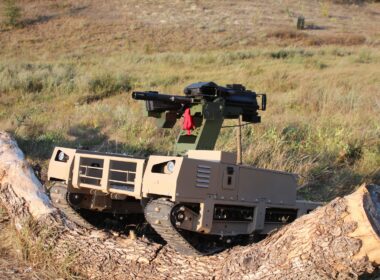 ukrainian robotic turret buria enters serial production unified combat system burya termit missile frontline img_0201-scaled equipment carries mk 19 belt-fed automatic grenade launcher can installed tripod ground drones ukraine news