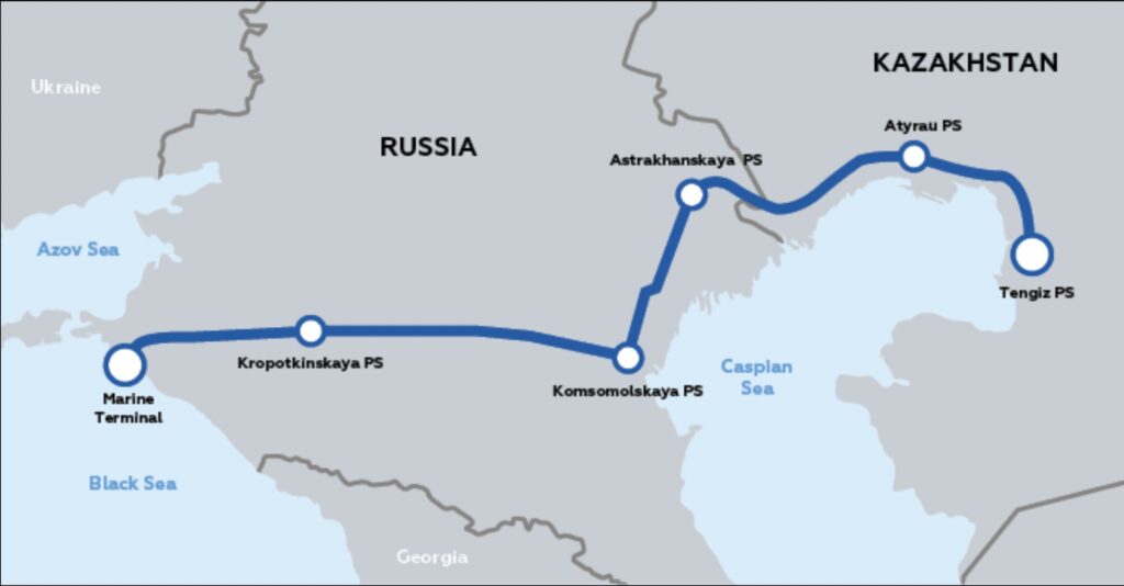 the cpc pipeline going from kazakhstan to the black sea