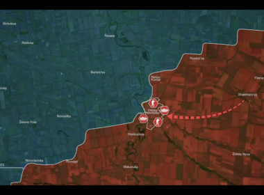 A screenshot from the Reporting from Ukraine video, 7 February.