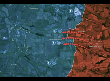 A screenshot from the Reporting from Ukraine video, 13 February.