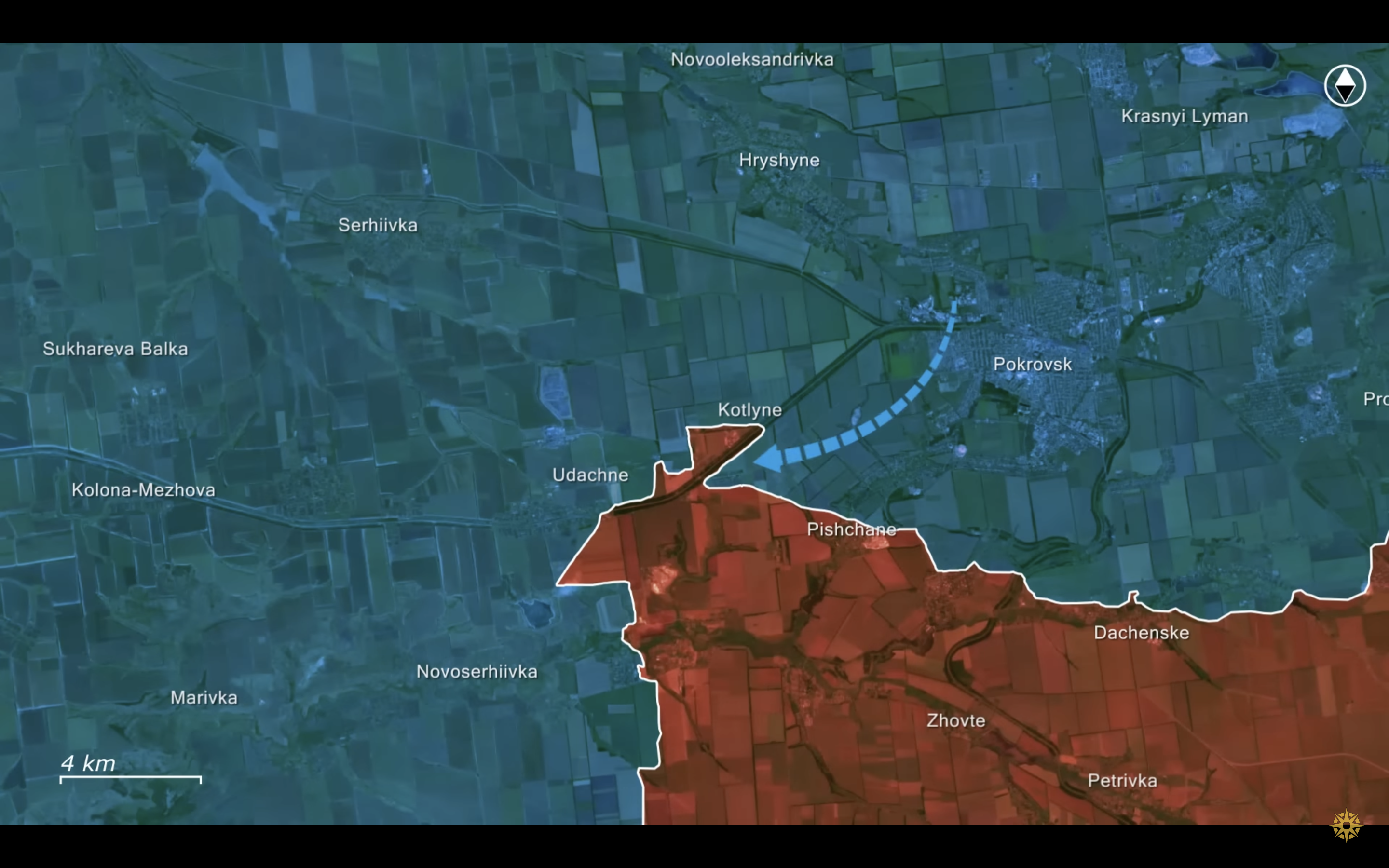 A screenshot from the Reporting from Ukraine video, 16 February.