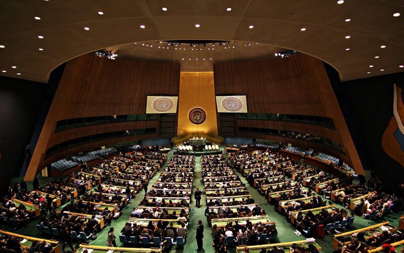 unga consider dueling resolutions russia’s war proposal vs ukraine-supported draft united nations general assembly hall un headquarters new york 2011 united_nations_general_assembly_hall_(3) kyiv criticizes diminishing moscow's responsibility invasion ukraine leads collective