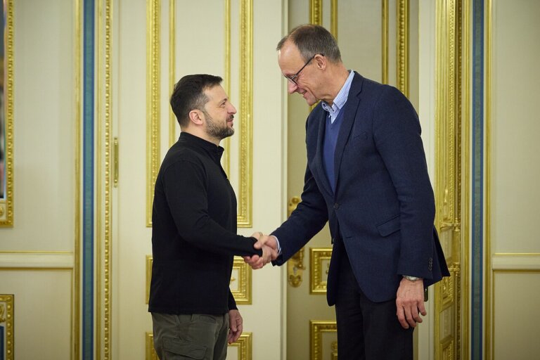 Ukraine's President Volodymyr Zelenskyy and CDU's leader Friedrich Merz/Zelenskyy's office