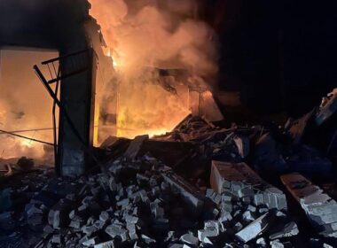 one killed six injured russia attacks ukraine three missiles record 267 explosive drones aftermath russia's missile strike infrastructure facility kryvyi rih telegram/serhii lysak ukrainian air force's data suggest least 10