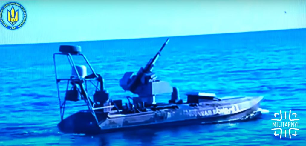 russians catch up naval drone tech ukraine developing countermeasures machine-gun sbu special forces kulemetnyj-morskyj-dron-1-1024x489 developed capabilities include machine gun-equipped patrol drones 1700-kilometer range can operate rough seas defense systems against