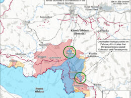 isw kursk-sudzha ukraine news ukrainian reports Ukrainian forces launched a new series of battalion-sized mechanized assaults in Kursk Oblast and advanced up to five kilometers behind Russian lines southeast of Sudzha, Kursk Oblast on February 6. Geolocated footage published on February 6 indicates that Ukrainian forces recently advanced southwest of Makhnovka (southeast of Sudzha) and north and east of Cherkasskaya Konopelka (southeast of Sudzha) along the 38K-028 Sudzha-Oboyan highway and seized Kolmakov (north of Cherkasskaya Konopelka)