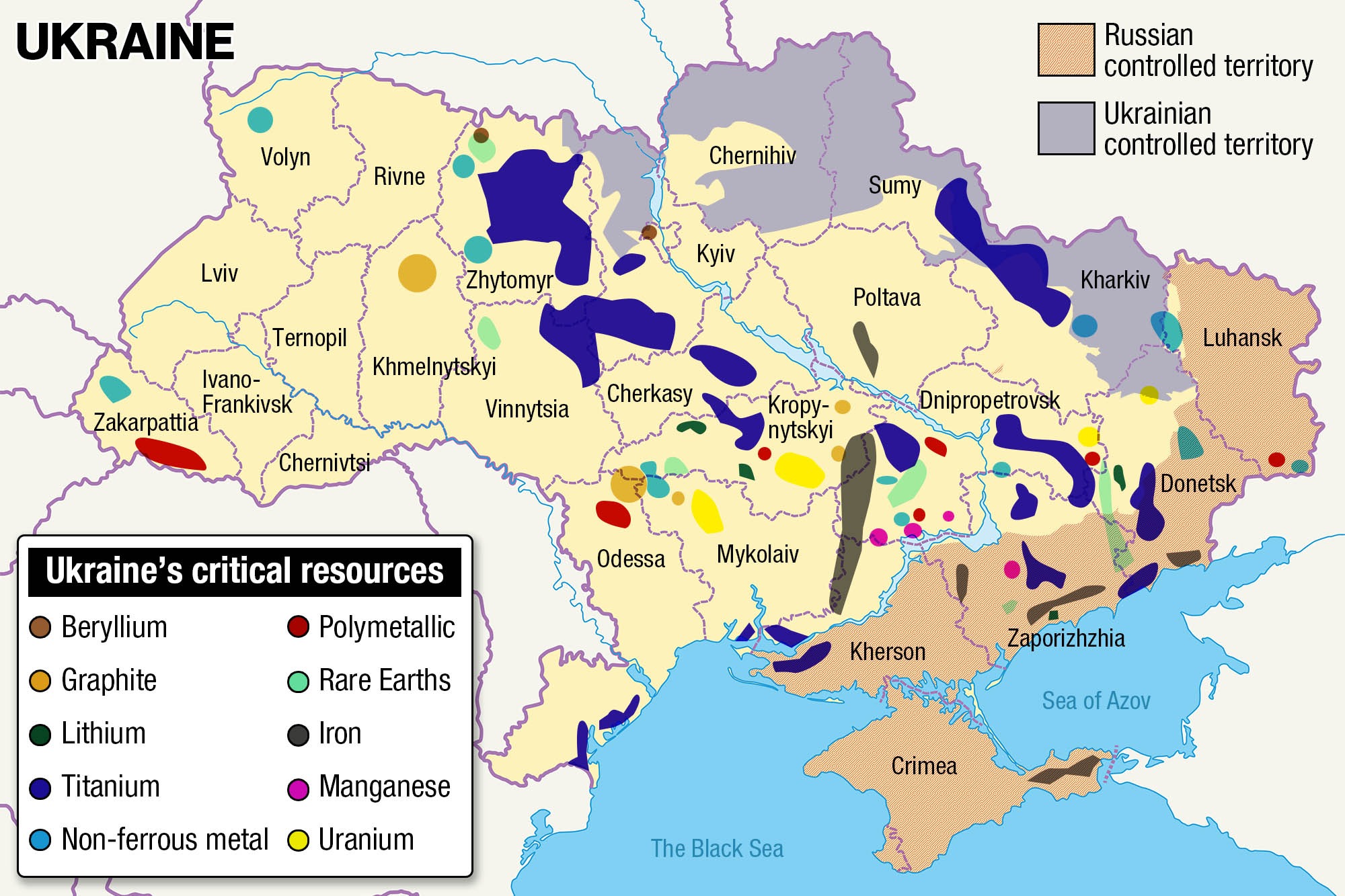 trump claims ukraine essentially agreed give access its rare earth minerals ukraine's natural resources country holds key deemed critical national security map-ukraines-critical-resources president donald has said provide worth $500 billion