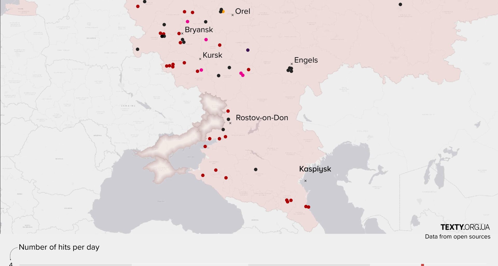 analysis targeting strategy changed ukrainian air attacks inside russia 2024 through 2025 map-ukrainian-strickes-on-russia airstrikes russian territory have evolved significantly over past four months outlet texty collected analyzed strike data here’s