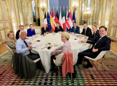 nato chief europe ready step up lead ukraine security guarantees leaders eu several european countries during meetin paris 17 2025 secretary general mark rutte announced europe's readiness providing following emergency