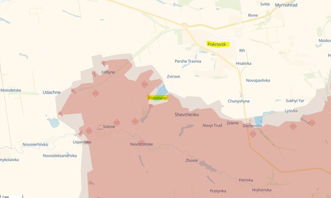 ukrainians reclaim pishchane near pokrovsk russian occupation situation south donetsk oblast 16 2025 ukrainian defense forces have successfully pushed out village viktor trehubov spokesman khortytsia operational-strategic grouping speaking television ukraine