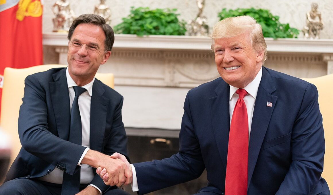 NATO Secretary General Mark Rutte and President of the United States Donald Trump. Photo via Wikimedia.