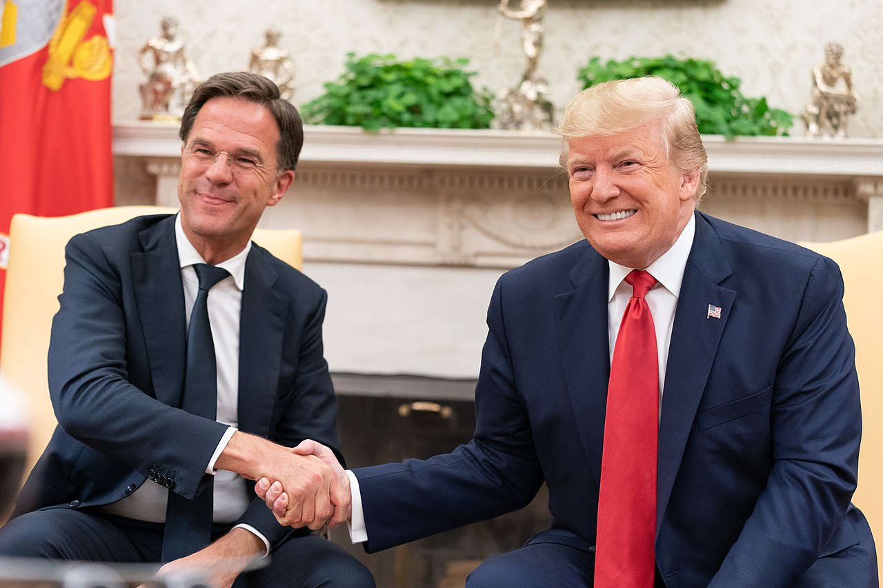 NATO Secretary General Mark Rutte and President of the United States Donald Trump. Photo via Wikimedia.