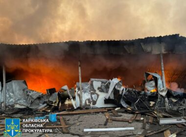 russia drones target meat plant kharkiv's bohodukhiv killing three fire bohoduhiv meat-processing kharkiv oblast after russia's deadly drone attack overnight 8 2025 prosecutor's office 510c42d1-54d8-4c2b-8e58-f5d127b6053c launched aerial against ukraine 7-8