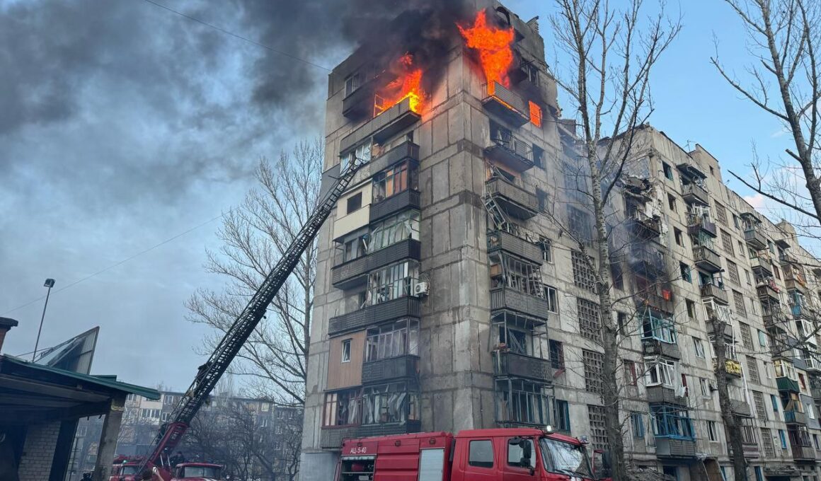 dnipropetrovsk oblast railway power facilities targeted russian drones other attacks kill least four civilians residential high-rise fire donetsk following 12 13 2025 87b9b74b-33f3-445b-a9d6-8bef952757d1 early hours russia carried out another overnight