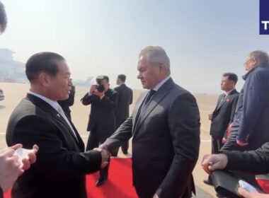 Russian Security Council Secretary Sergei Shoigu arrived in Pyongyang on 21 March for high-level talks with Kim Jong-un.