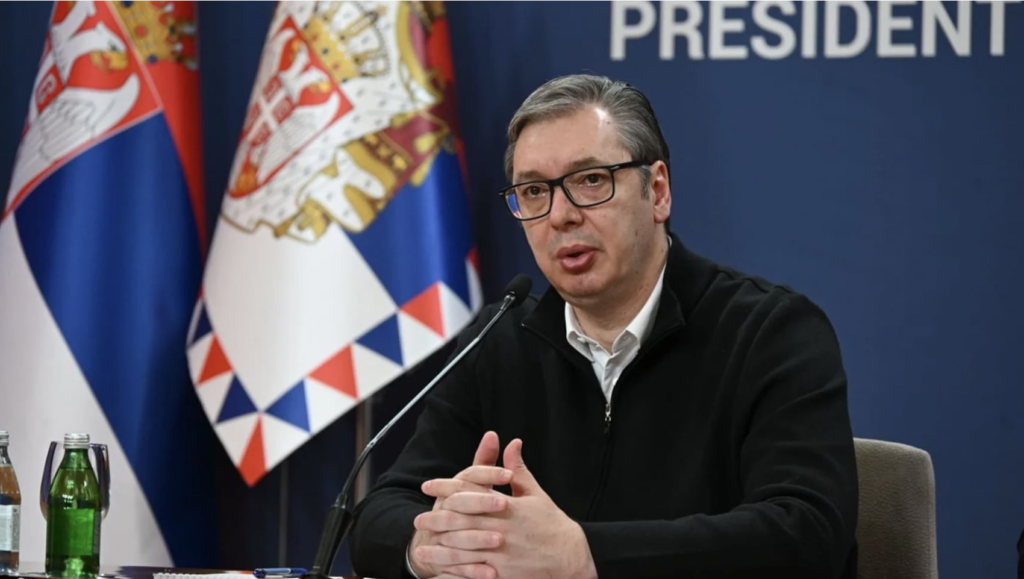 Serbian President Aleksandar Vučić. 