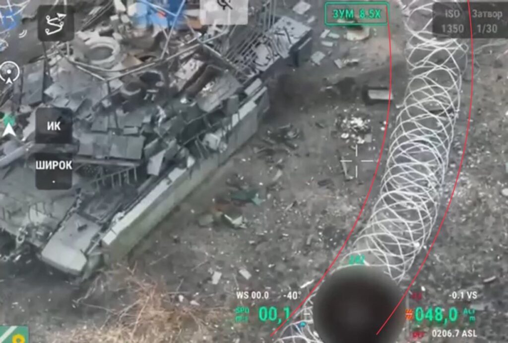 Forbes: Ukrainian robot fixes razor wire damaged by doomed Russian tank with dead crew inside