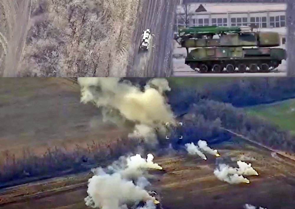 ukrainian forces destroy russian buk-m1 anti-air missile launcher (video) destruction russia's buk m1 surface-to-air defense have destroyed 9a310 self-propelled air system using precision weapons militarnyi reports referring khortytsia operational-strategic grouping