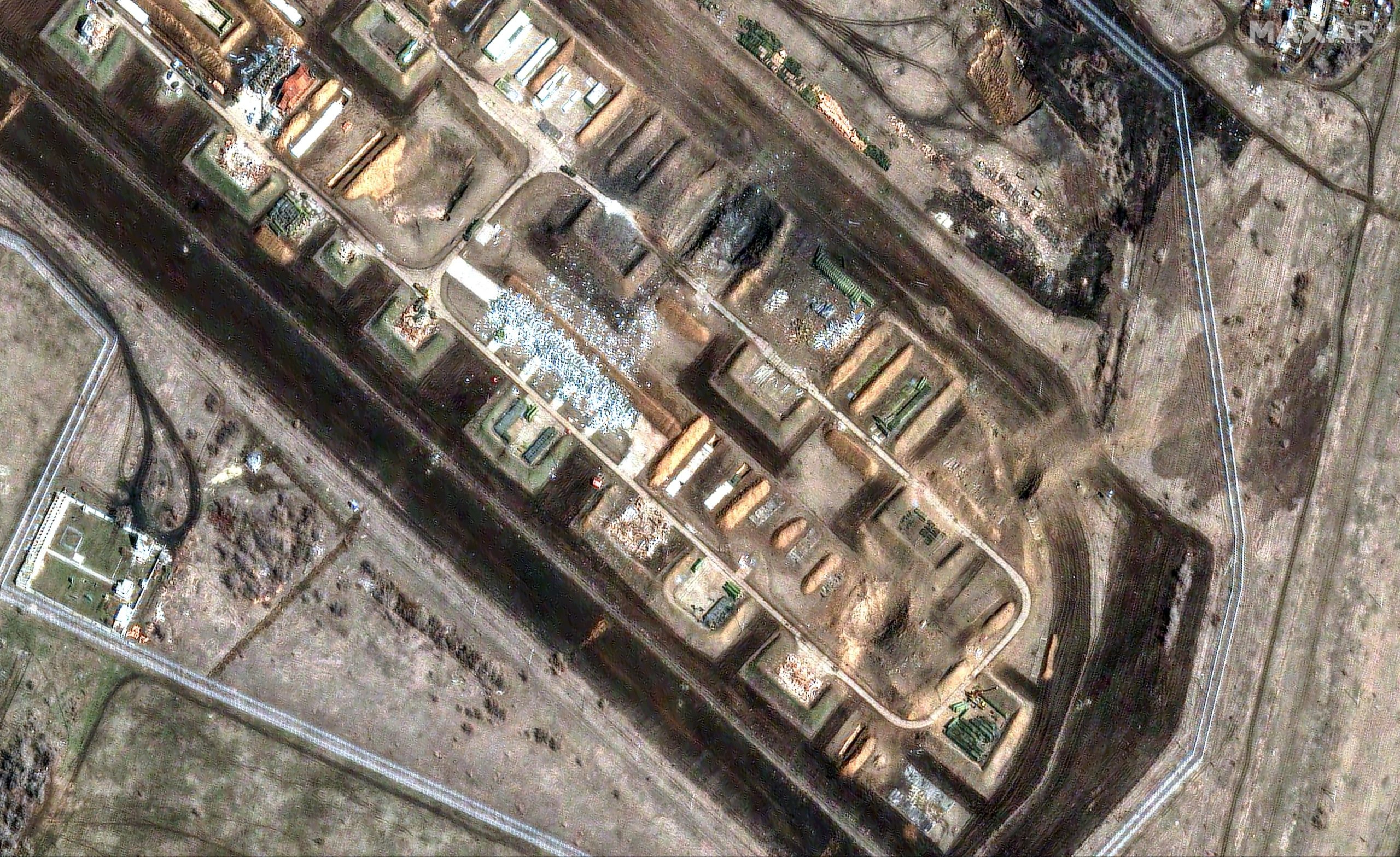 satellite images reveal extensive damage engels-2 airbase russia aftermath 20 ukrainian drone attack russia's strategic bomber base engels ukraine's destroyed weapons storage facilities used bombers launch missiles against ukraine imagery