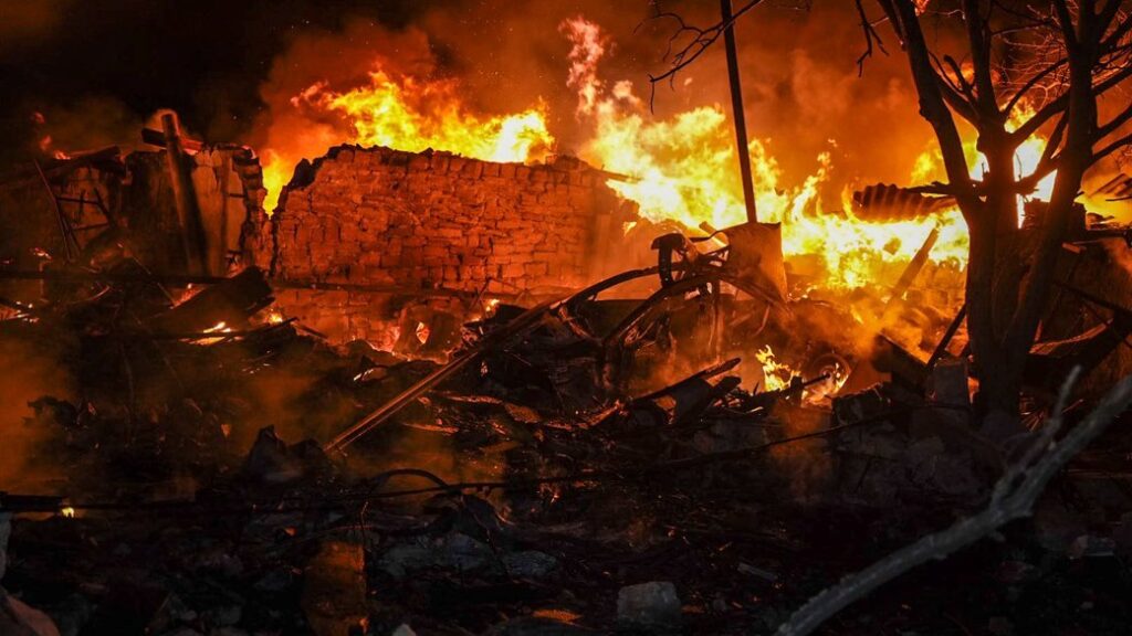 russia targets odesa drones hits gas infrastructure poltava oblast despite alleged energy ceasefire fire site russian air attack 28 2025 f816ee3ece9eccc8 launched massive drone against ukraine overnight targeting multiple regions