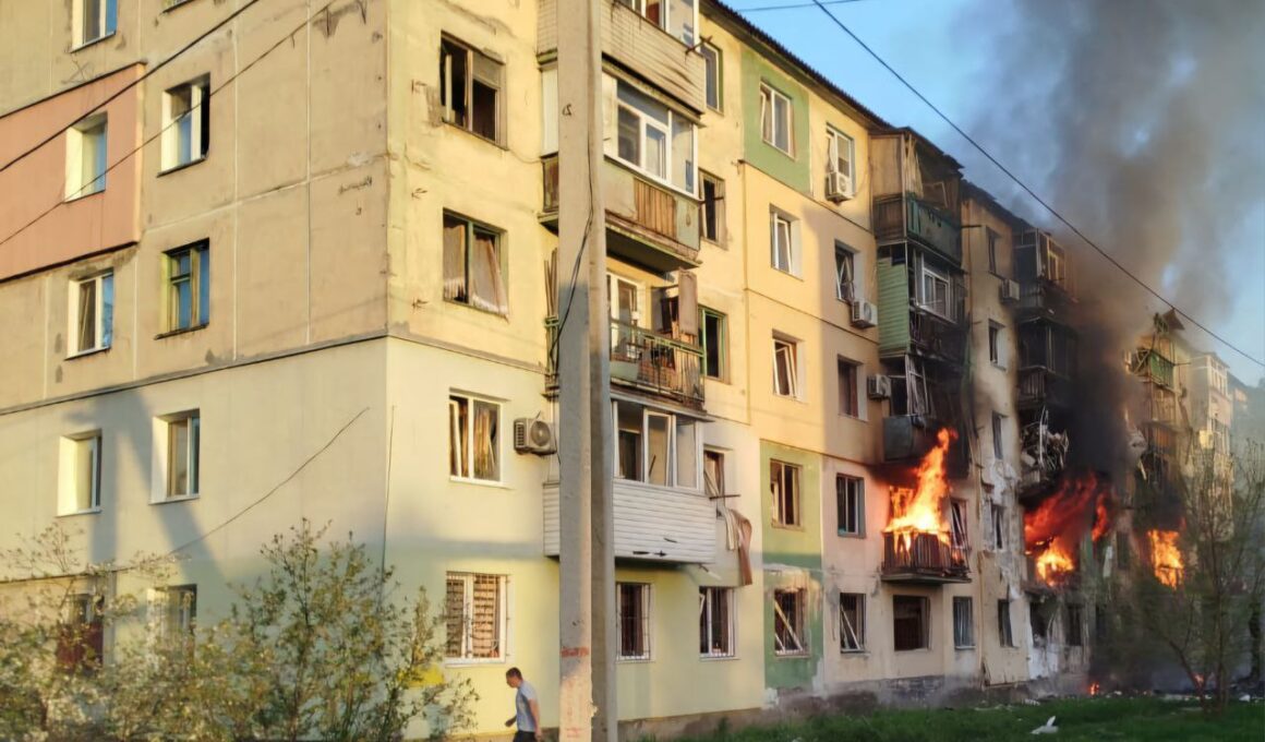 russian drone strike pavlohrad kills three injures 14 civilians including child five-story residential building dnipropetrovsk oblast hit russia's shahed 25 2025 989e0440-ecf4-43bf-87d3-2b647db2646b five victims remain hospitalized serious condition recovery operations