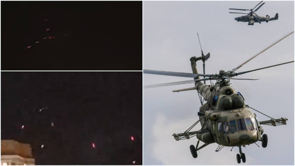 russian air defense fires own helicopter near moscow misses during ukrainian attack (video) screenshots videos (l) file (r united24) forces mistakenly opened fire one helicopters believing unmanned aerial vehicle overnight