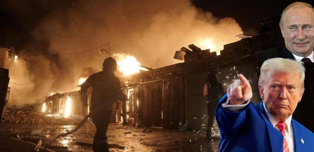 Moscow bombs, Trump blames Kyiv, Putin smiles
