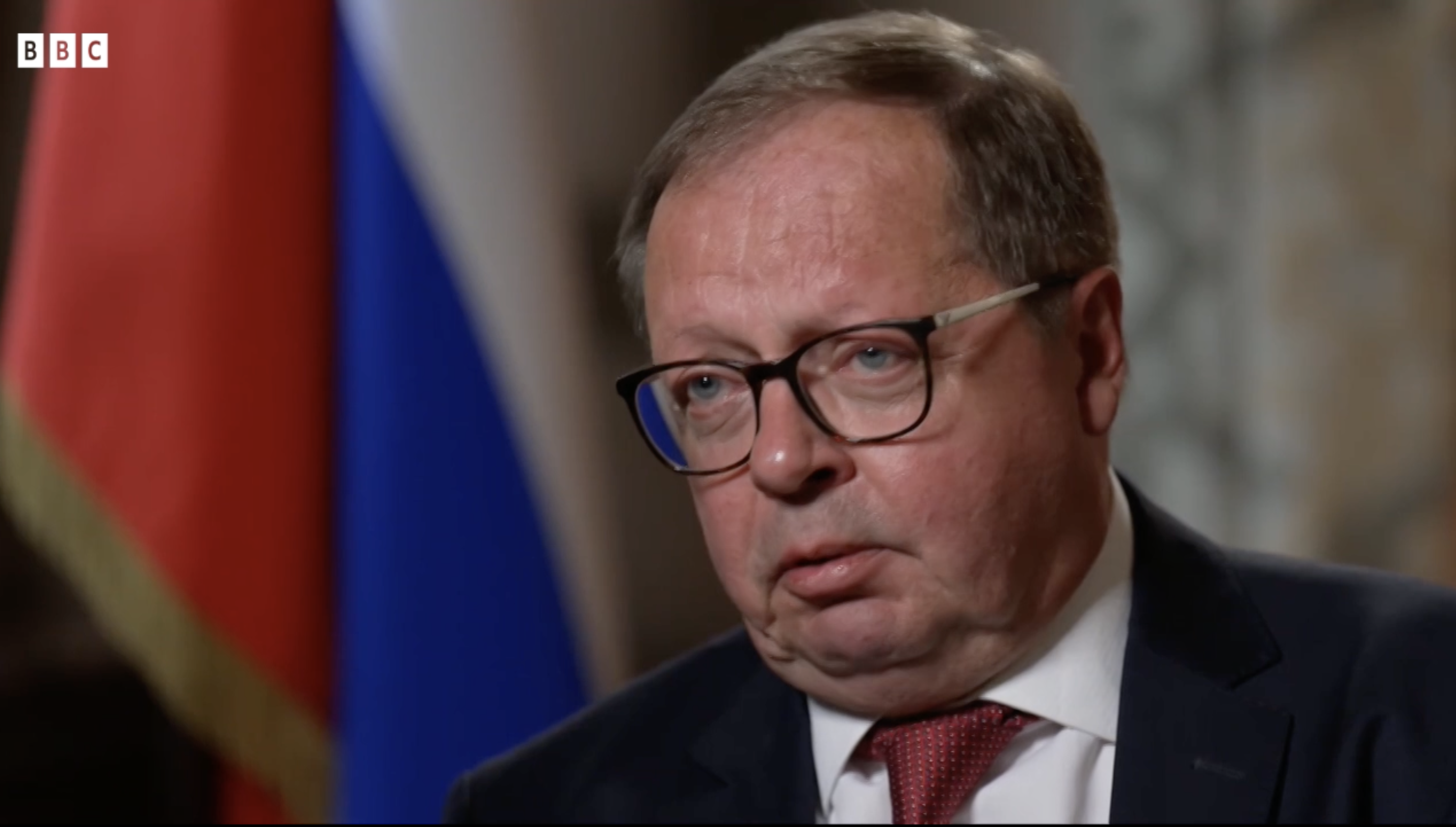 Russia's ambassador to the UK, Andrei Kelin, in an interview with Laura Kuenssberg on BBC One's Sunday.