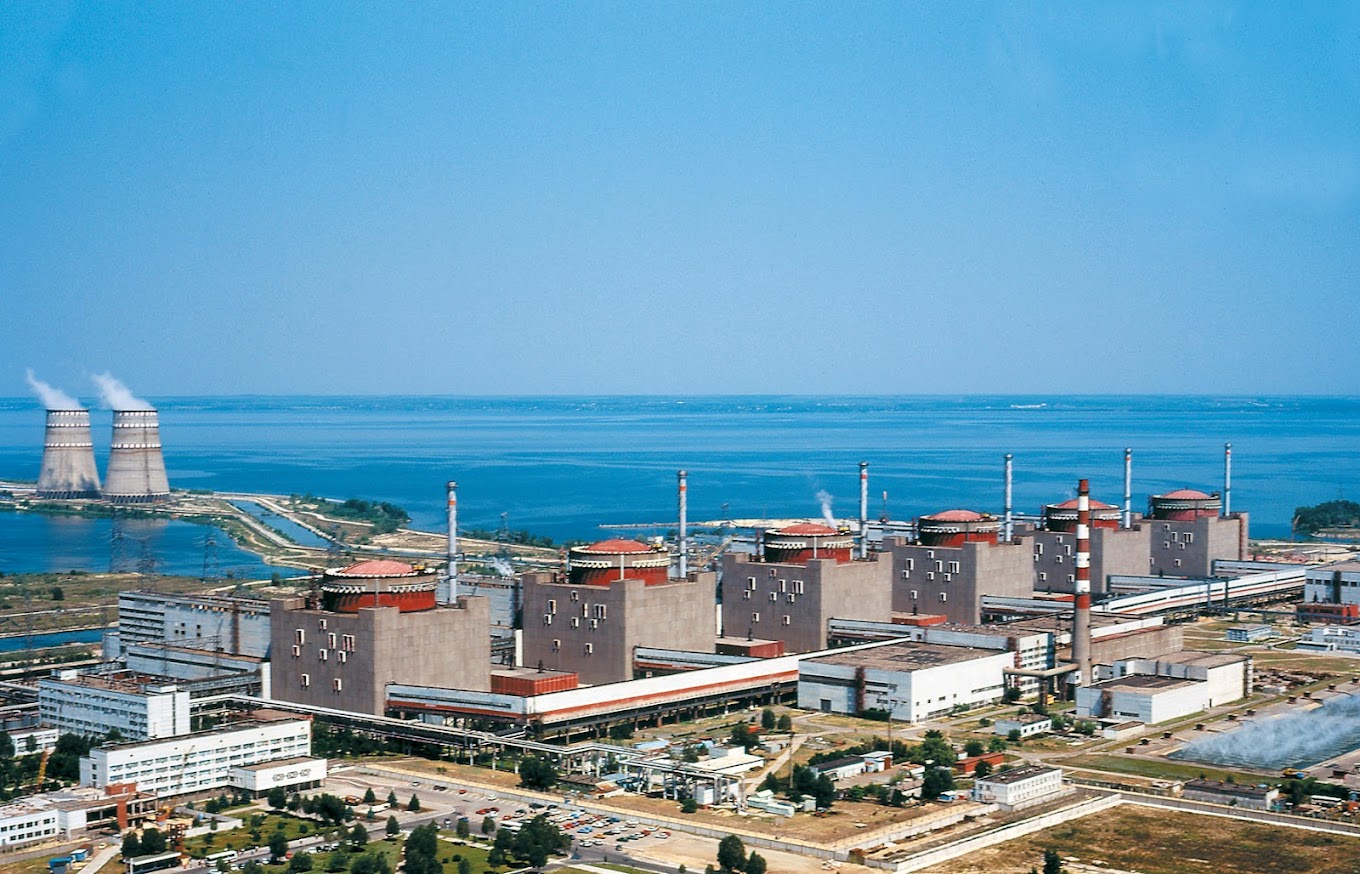 The Zaporizhzhia Nuclear Power Station in southeastern Ukraine is the largest nuclear power plant in Europe, currently occupied by Russia.