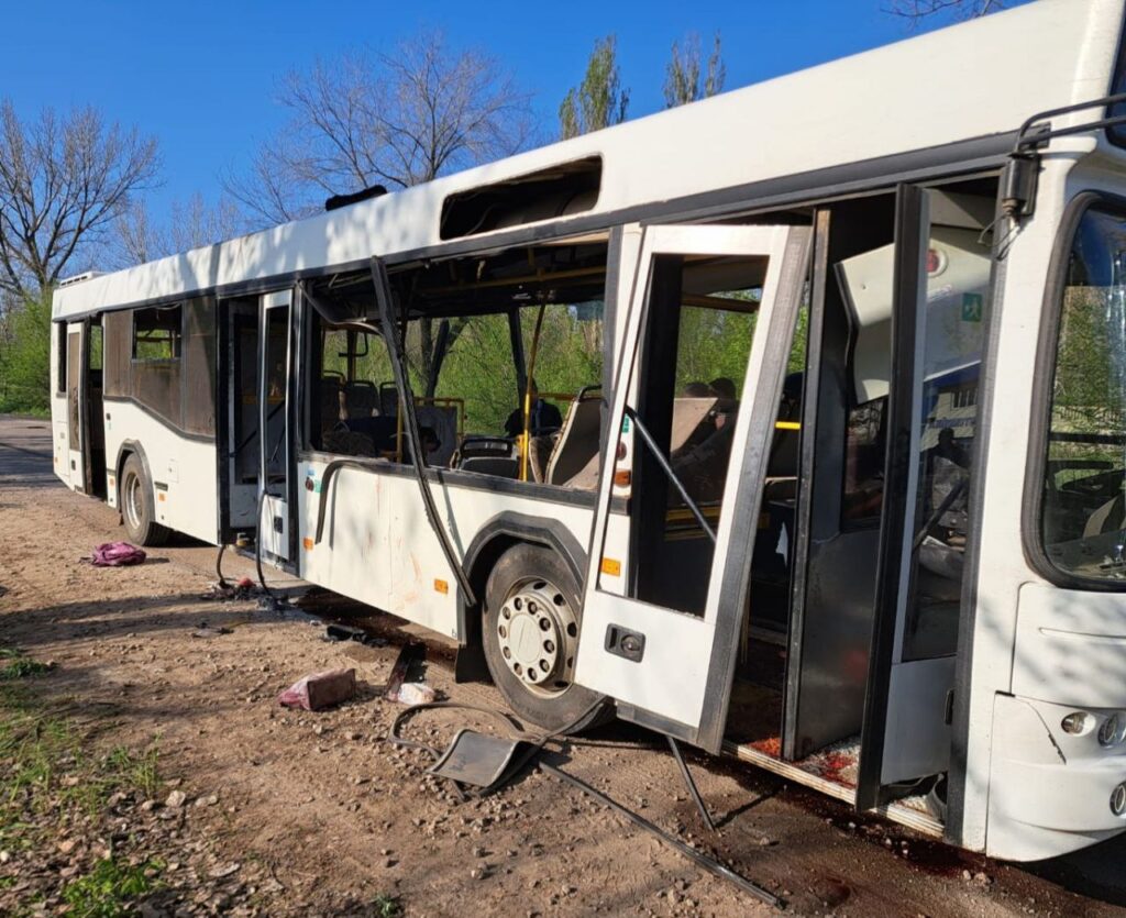 hit bus in dnipro