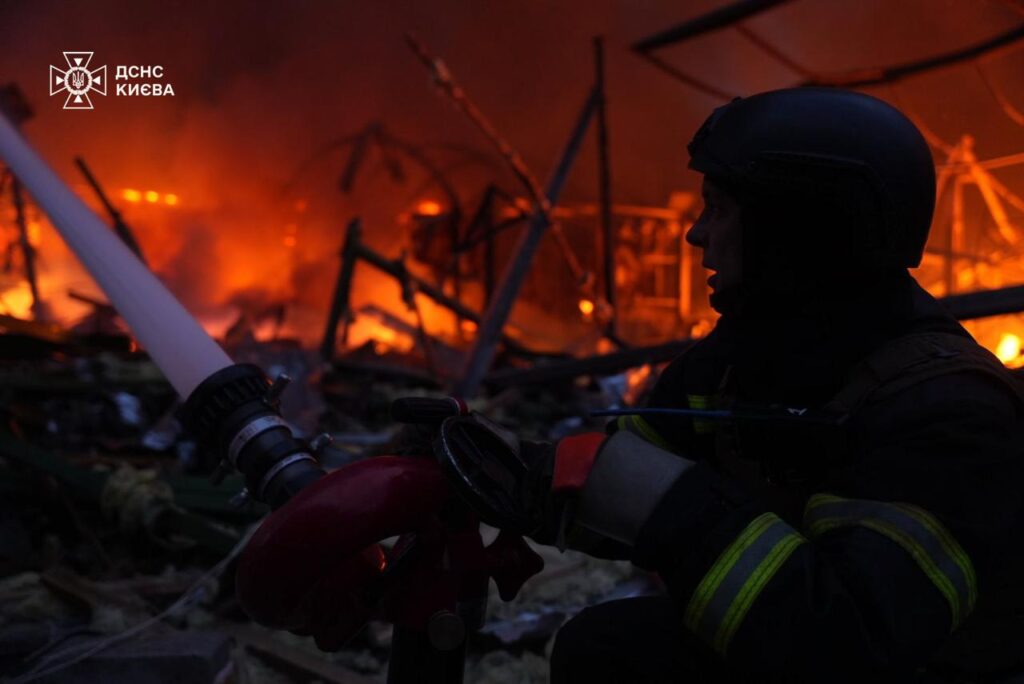 Russian missiles kill one in Kyiv at dawn attack, fires rage across the city