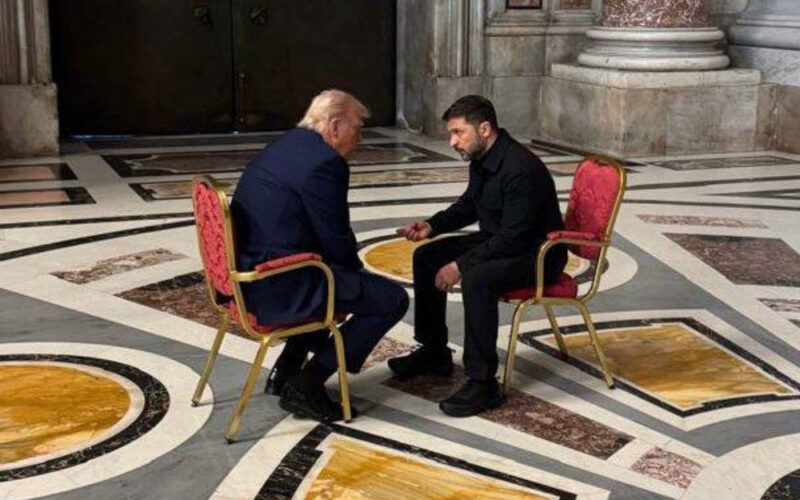 pistorius says trump peace plan mean ukraine capitulation donald (l) volodymyr zelenskyy (r) meeting vatican 26 2025 trump-zele german defense minister boris said 27 agree president trump’s latest proposal warning