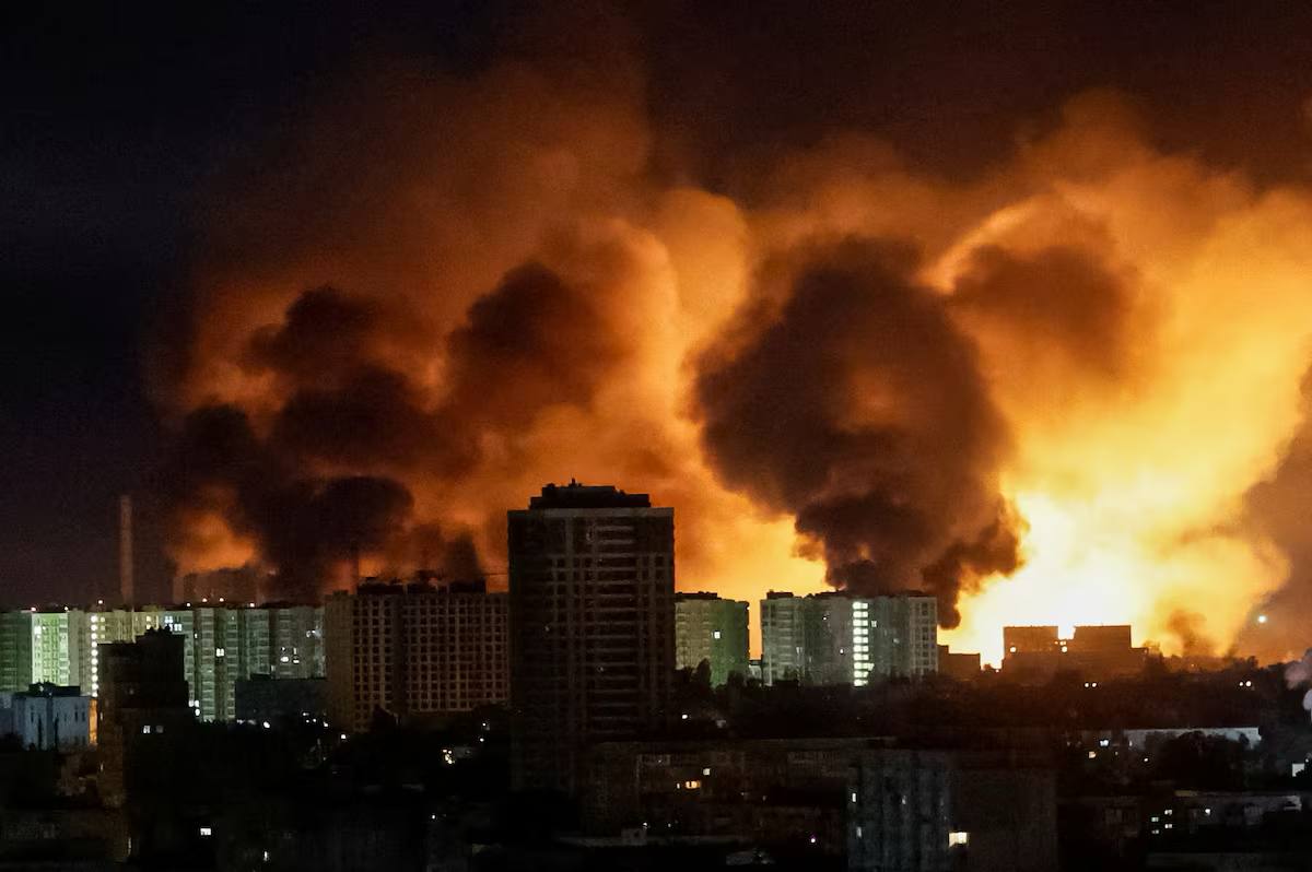 Russian missiles and drones targeted Kyiv on the night of 24 May, injuring 15 people and damaging civilian infrastructure.