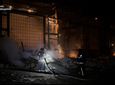 Aftermath of the Russian massive attack on northeastern Sumy Oblast that damaged civilian infrastructure and injured two people.
