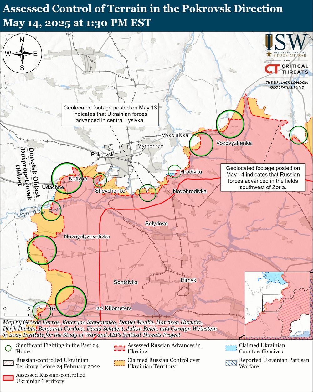 ukraine retakes ground near pokrovsk while russians advance four other sectors isw direction 14 2025 kyiv forces moved forward two axes east southeast donetsk's 13 says deep state stated nové