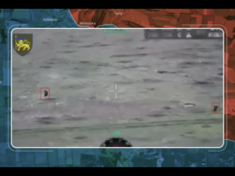 A screenshot from the RFU News-Reporting from Ukraine video, 7 May.