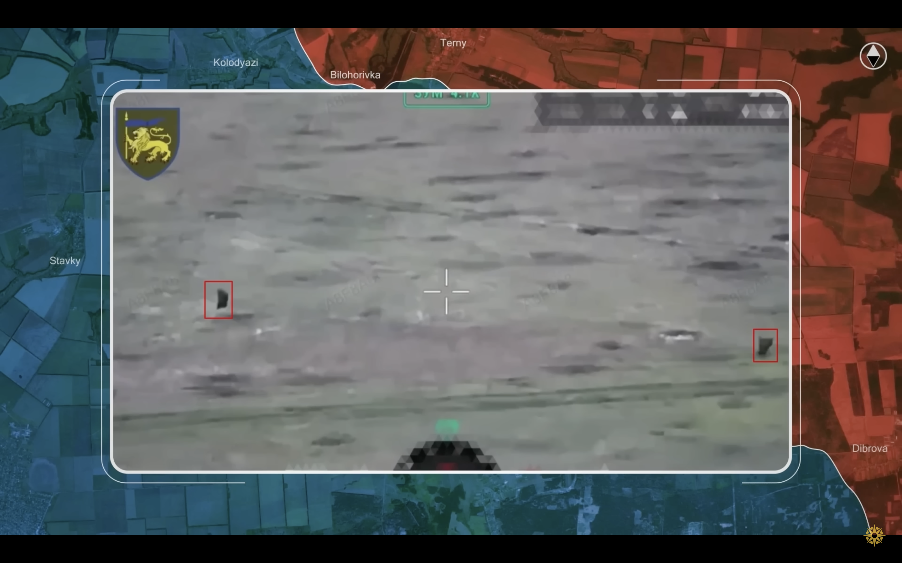 A screenshot from the RFU News-Reporting from Ukraine video, 7 May.