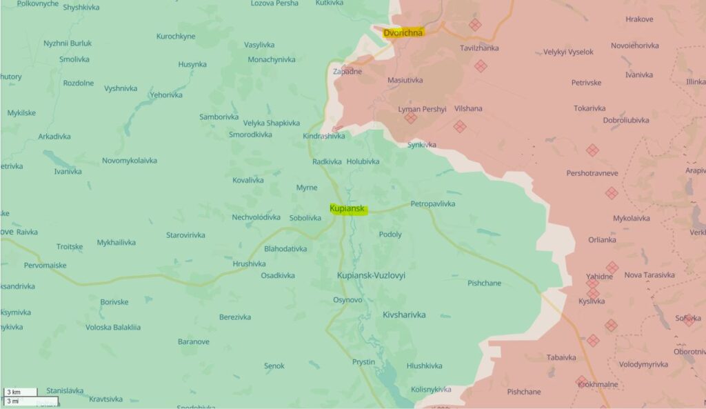 russians intensify attacks across kharkiv frontline military says situation area dvorichna kupiansk 2 2025 russian forces have sharply intensified activity entire eight separate clashes reported 1 areas liptsi vovchansk pavlo