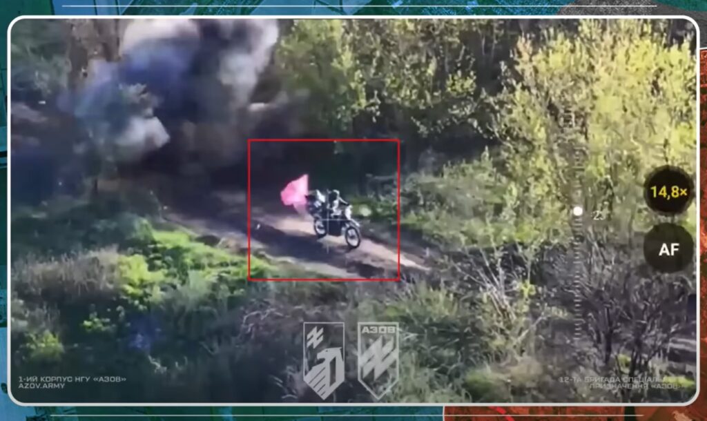 Frontline report: Russia launched a motorcycle stunt with red flags flying - Ukraine turned it into target practice