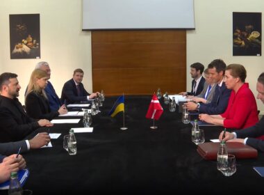 denmark readies 26th military package ukraine zelenskyy says meeting ukraine's president volodymyr denmark's pm mette frederiksen albania 16 2025 zelenskyi frideriksen seeks stronger eu support during denmark’s upcoming council presidency