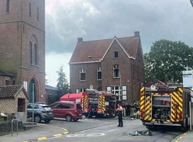 A crime scene in Haasrode, Belgium, where a Ukrainian mother and her daughter were found murdered in their home after fleeing the war when the full-scale invasion began.