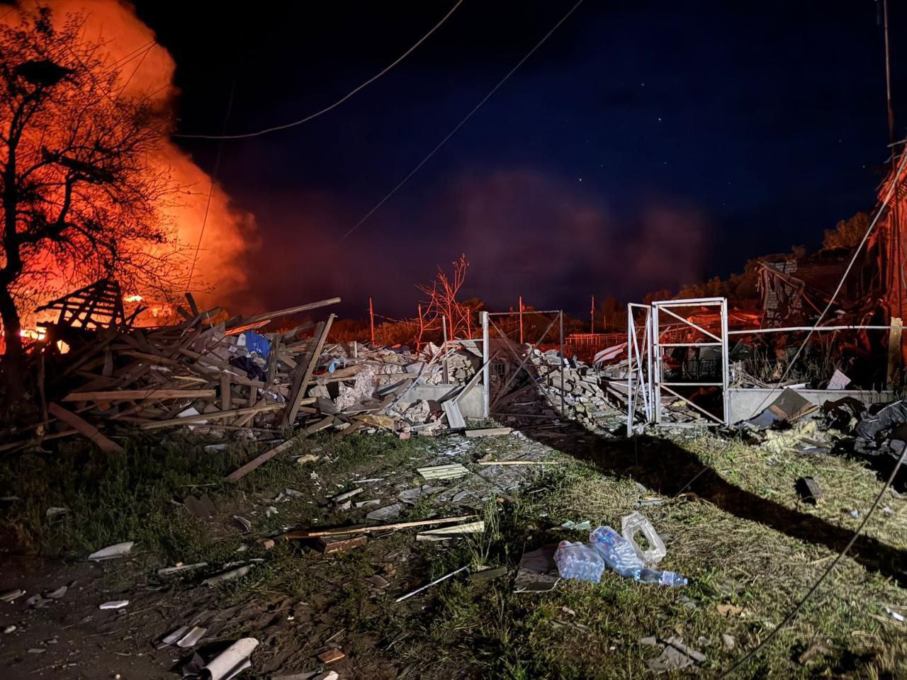 Aftermath of the Russian strike on civilian infrastructure in Donetsk Oblast on the night of 22 June.